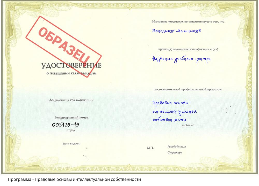 Правовые основы интеллектуальной собственности Архангельск