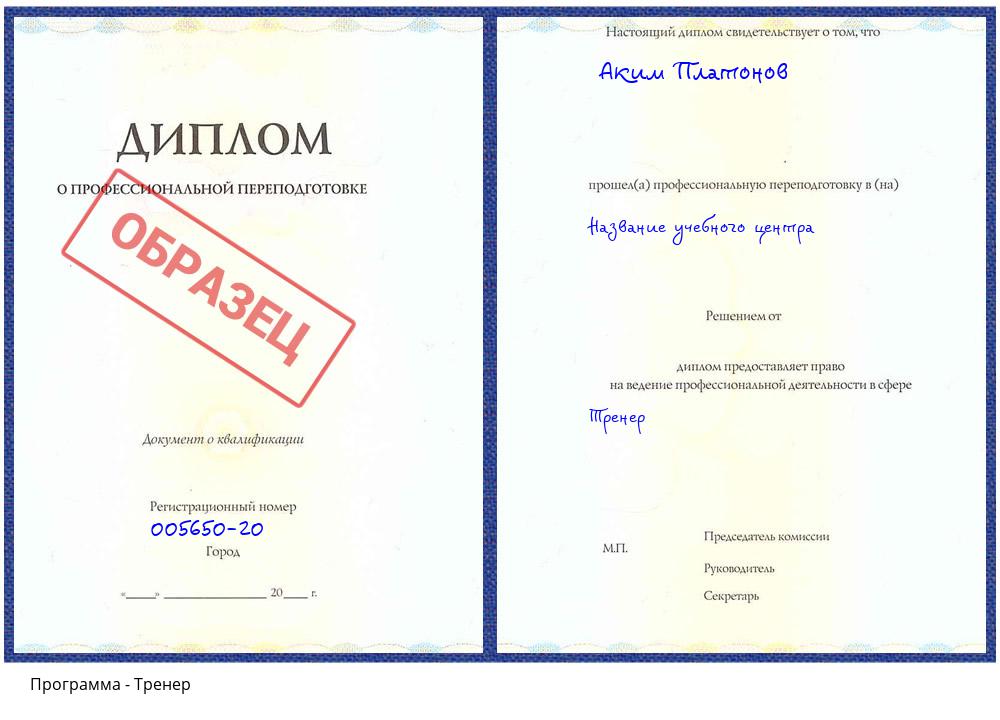 Тренер Архангельск