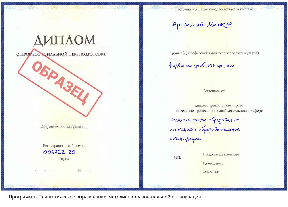 Педагогическое образование: методист образовательной организации Архангельск