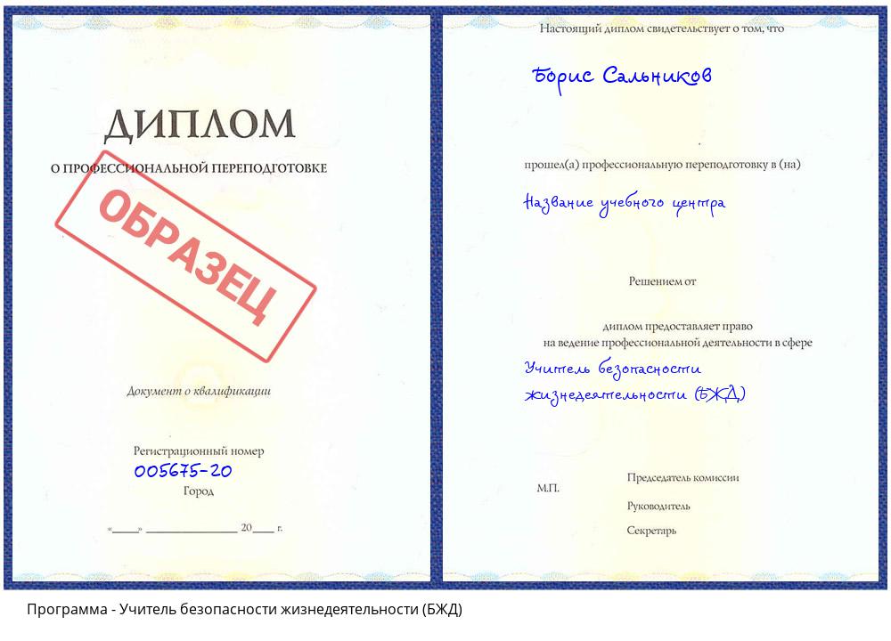 Учитель безопасности жизнедеятельности (БЖД) Архангельск