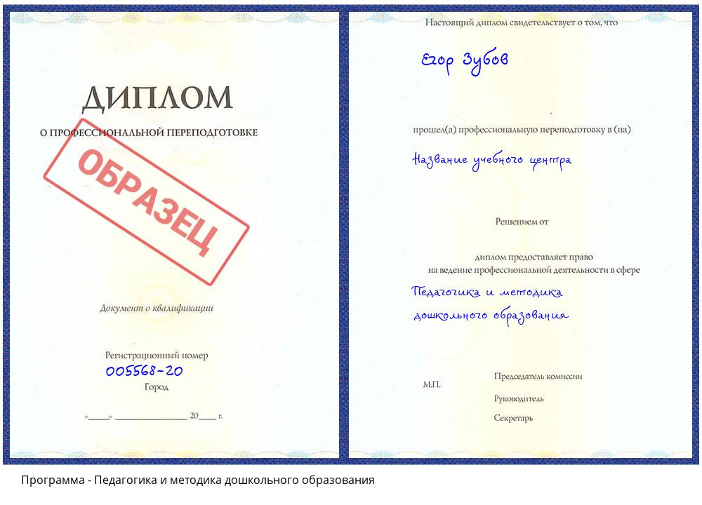 Педагогика и методика дошкольного образования Архангельск