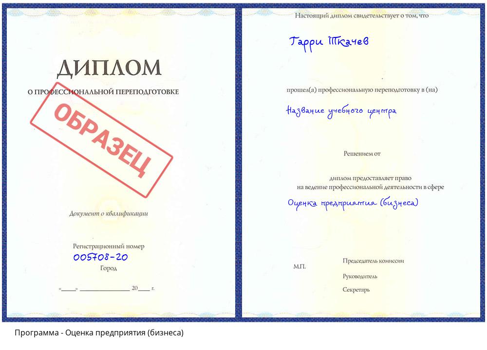 Оценка предприятия (бизнеса) Архангельск