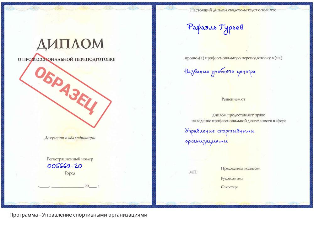 Управление спортивными организациями Архангельск